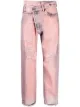 Image 1 of R13 asymmetric acid-wash jeans