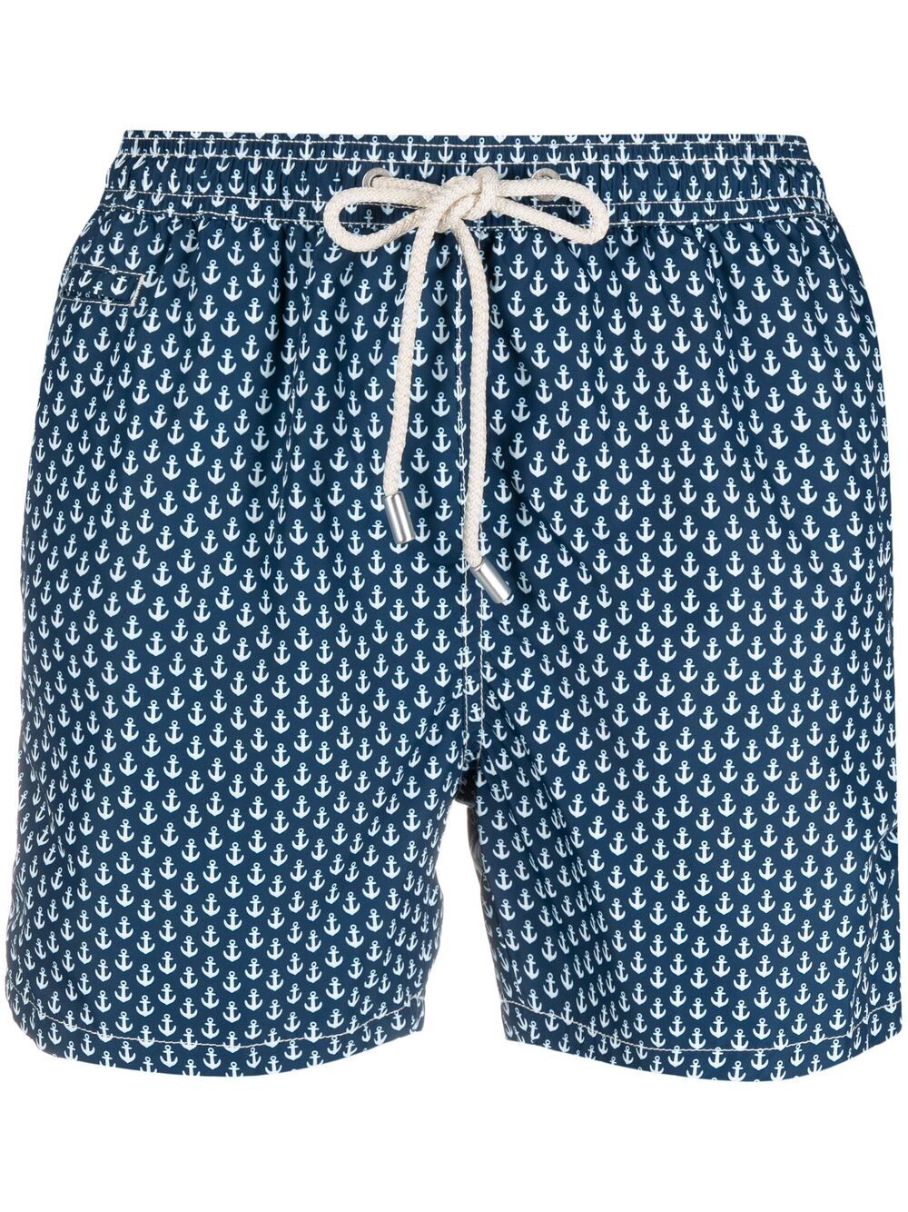 Shop Mc2 Saint Barth Anchor-print Swim Shorts In Blue