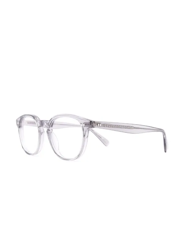 OLIVER PEOPLES グレー ラウンド型 サングラス Oliver Peoples ラウンド眼鏡フレーム | グレー | FARFETCH JP OLIVER
