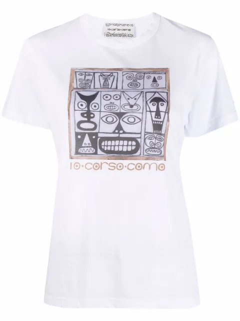 10 CORSO COMO playera con motivo Faces