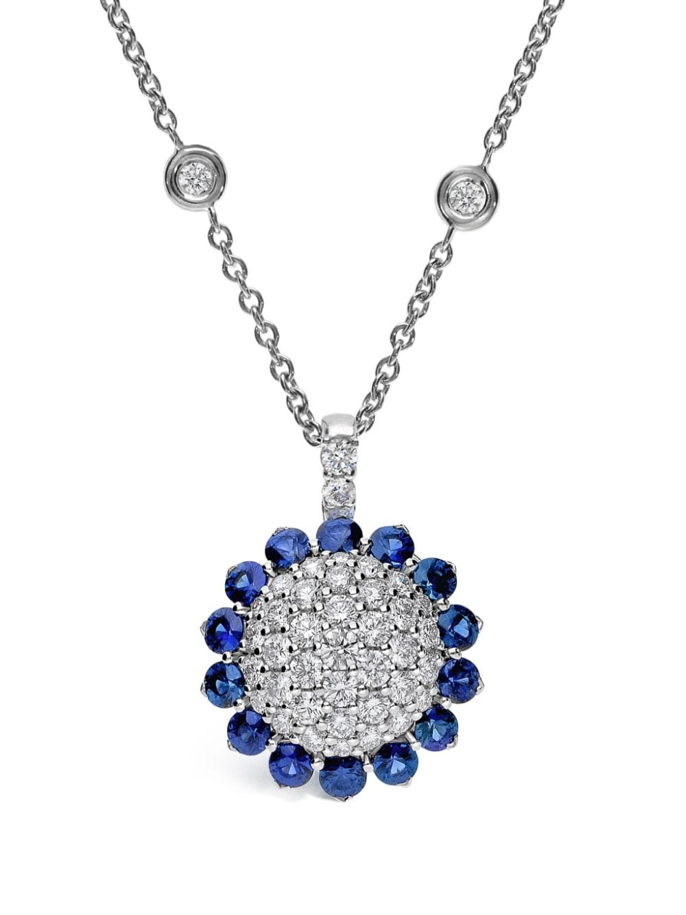 Image 2 of LEO PIZZO 18kt white gold diamond sapphire Aurora necklace
