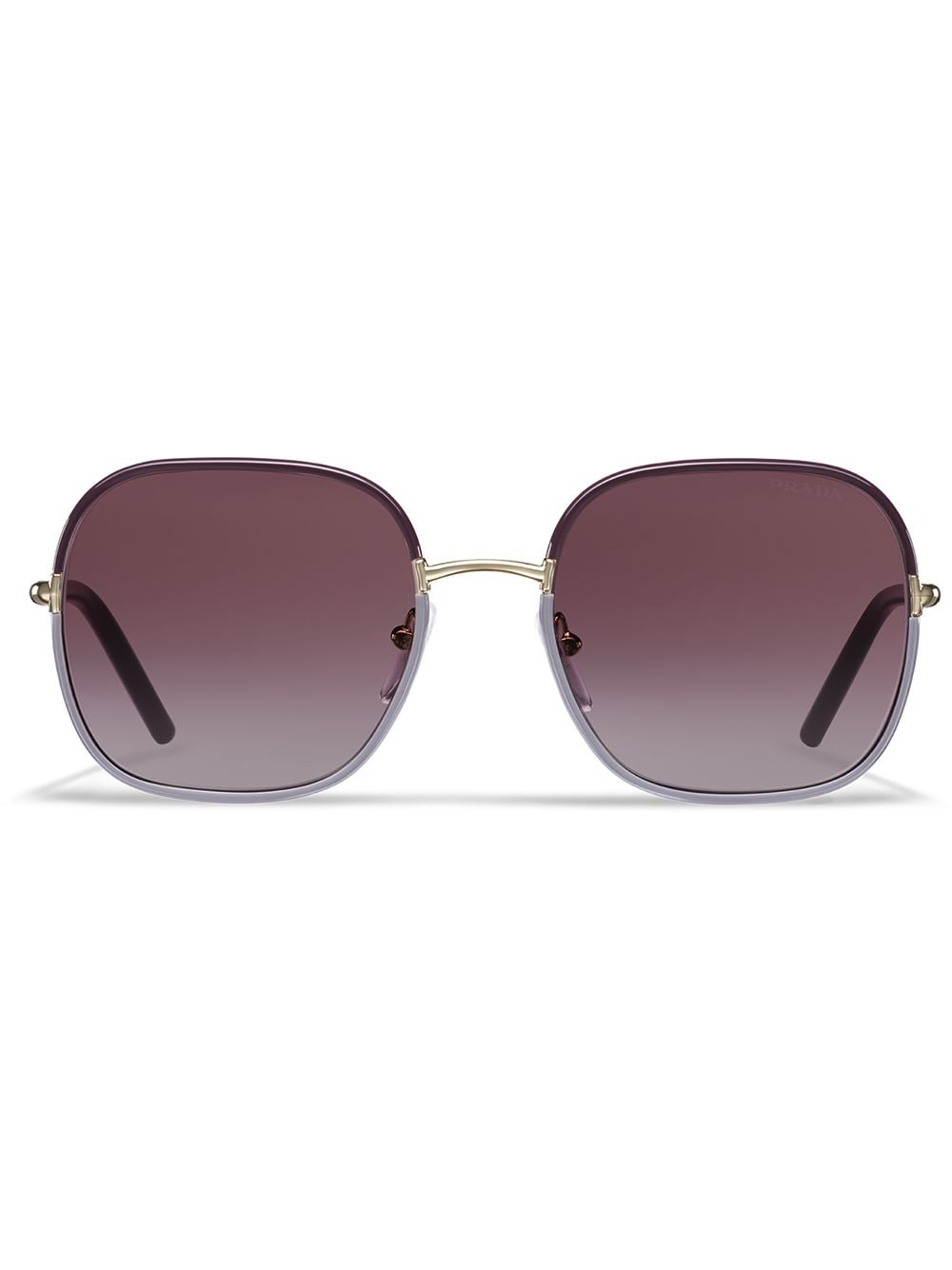 Prada Square-frame Tinted Sunglasses In Purple