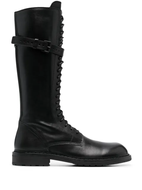 ann demeulemeester laced leather boots