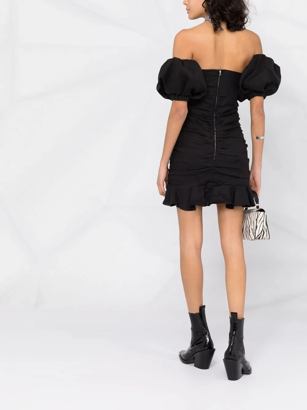 фото Isabel marant платье мини с открытыми плечами и сборками