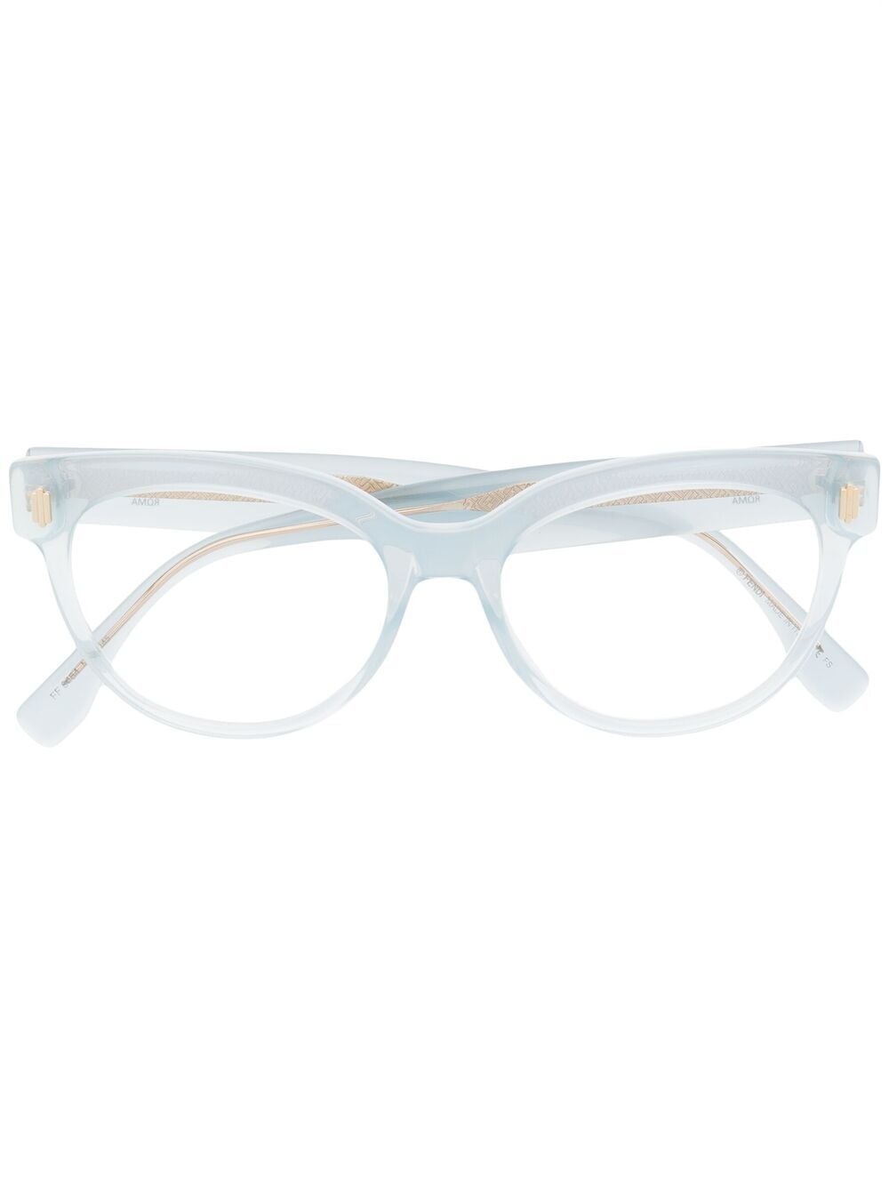 Fendi Cat-eye Glasses In Blue