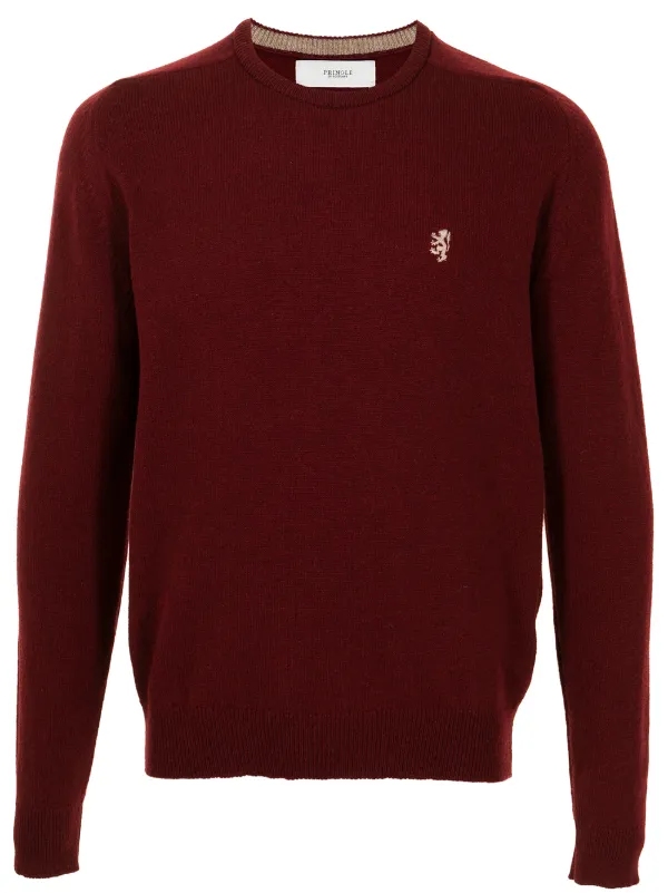 red lambswool jumper