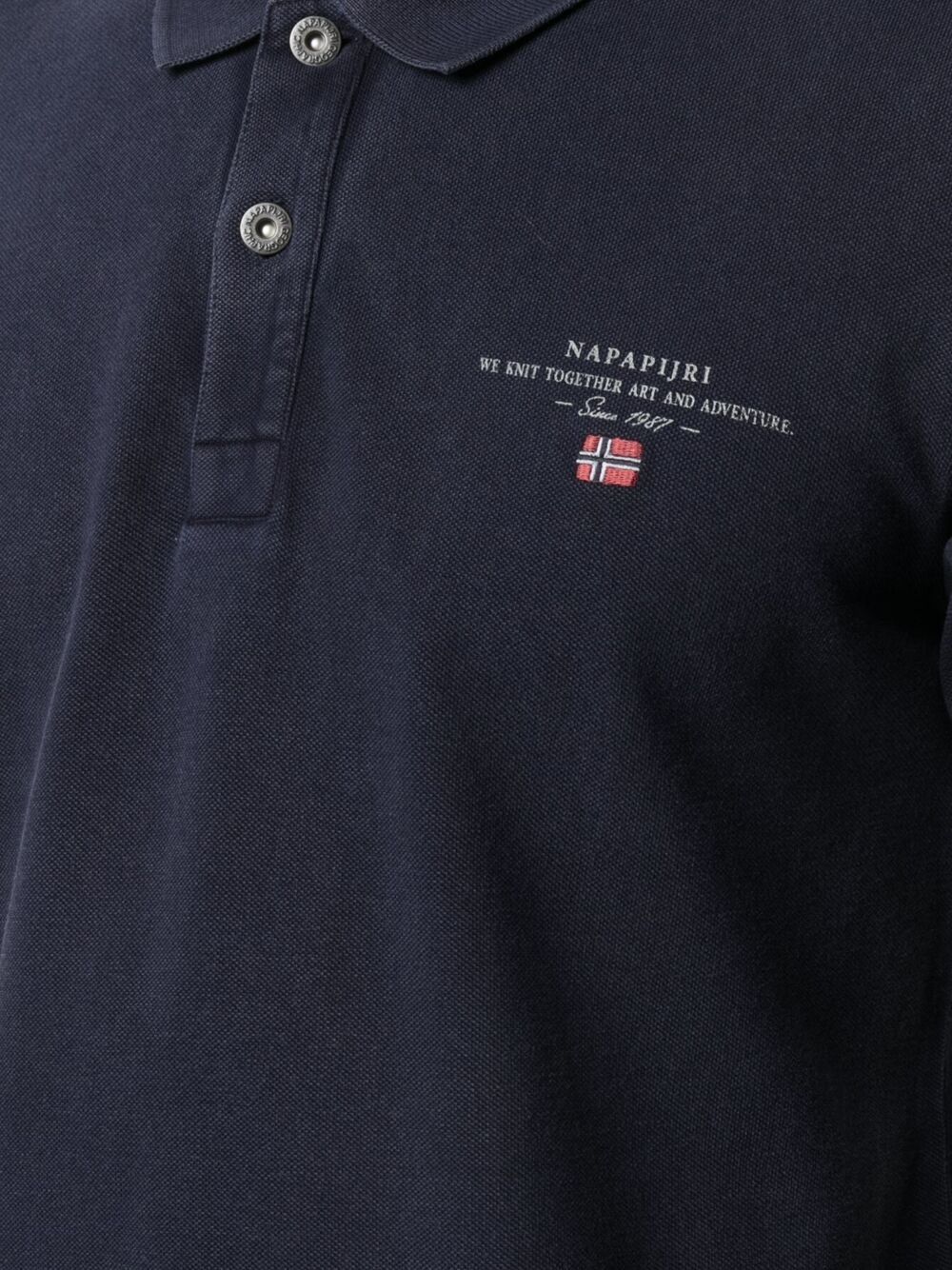 фото Napapijri рубашка поло с вышитым логотипом