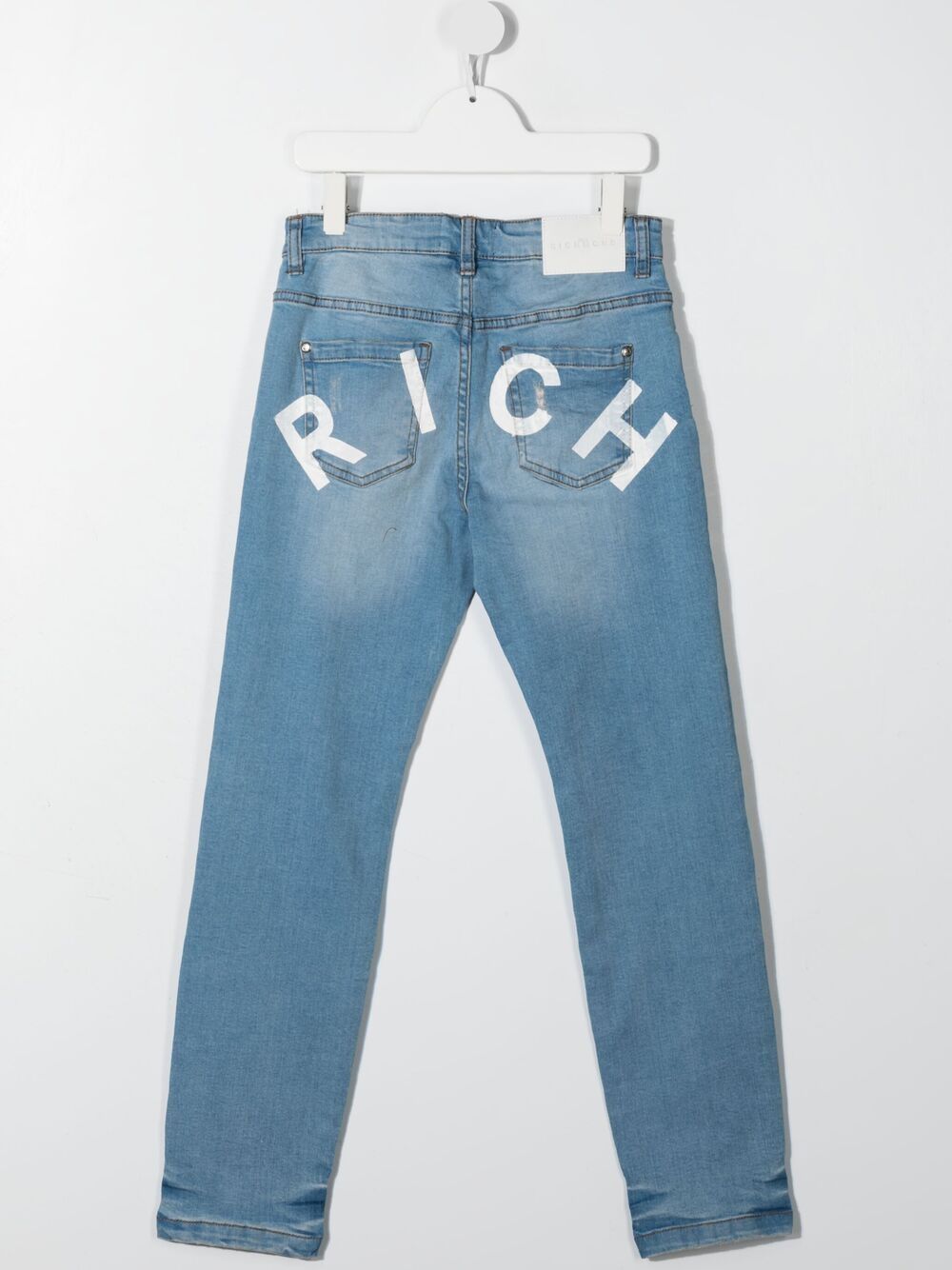 фото John richmond junior джинсы с логотипом и прорезями