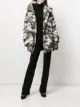 Balenciaga off-shoulder camouflage-print military parka coat