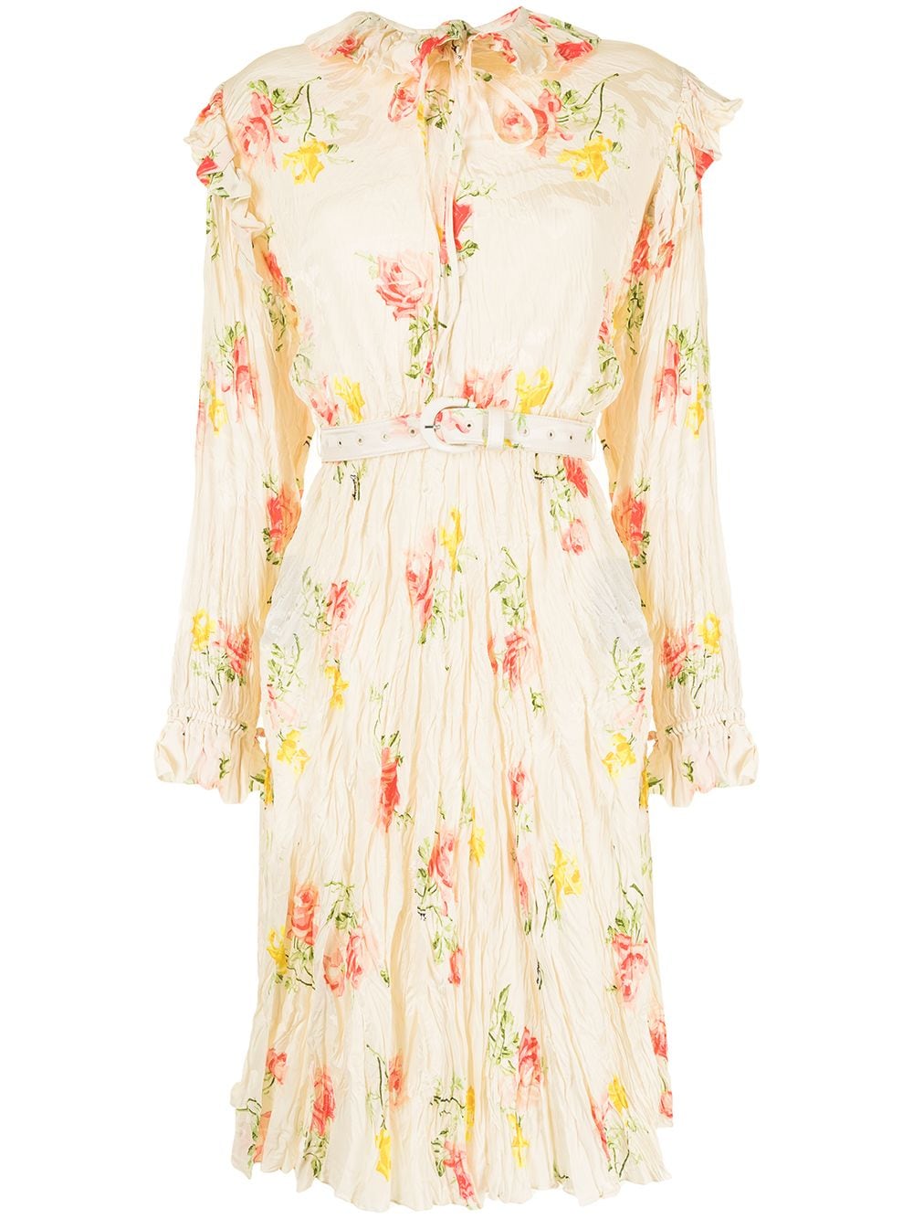 фото Balenciaga жаккардовое платье с цветочным узором