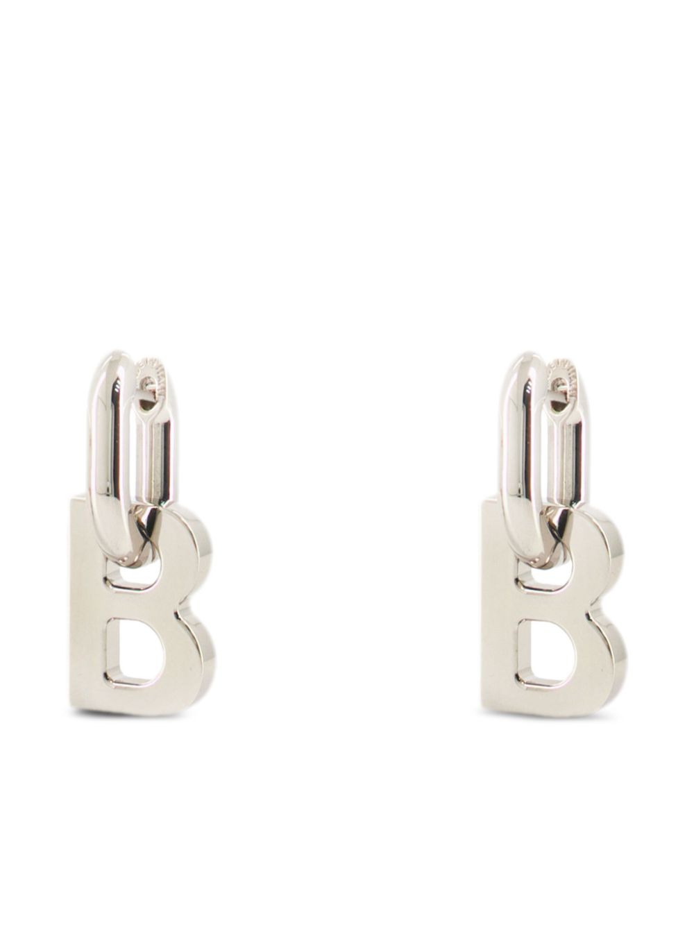 Balenciaga B Chain XS drop earrings - Silver