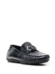 Image 2 of Roberto Cavalli logo-plaque crocodile-effect loafers