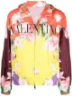 Image 1 of Valentino floral-print hooded jacket