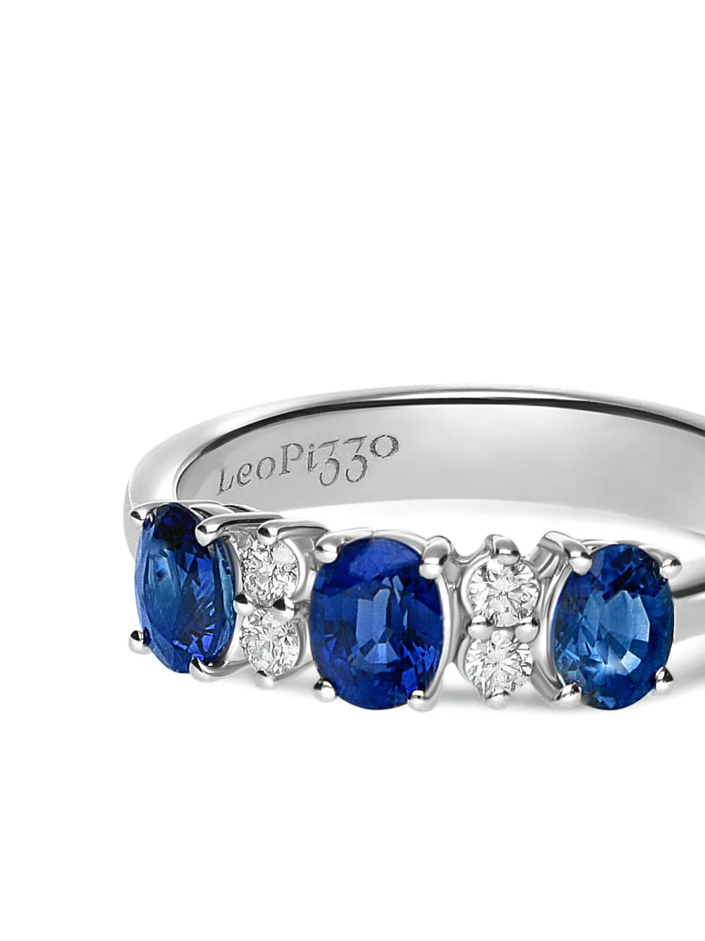  Leo Pizzo 18kt Eternity Weißgoldring Mit Schmucksteinen   Silber 