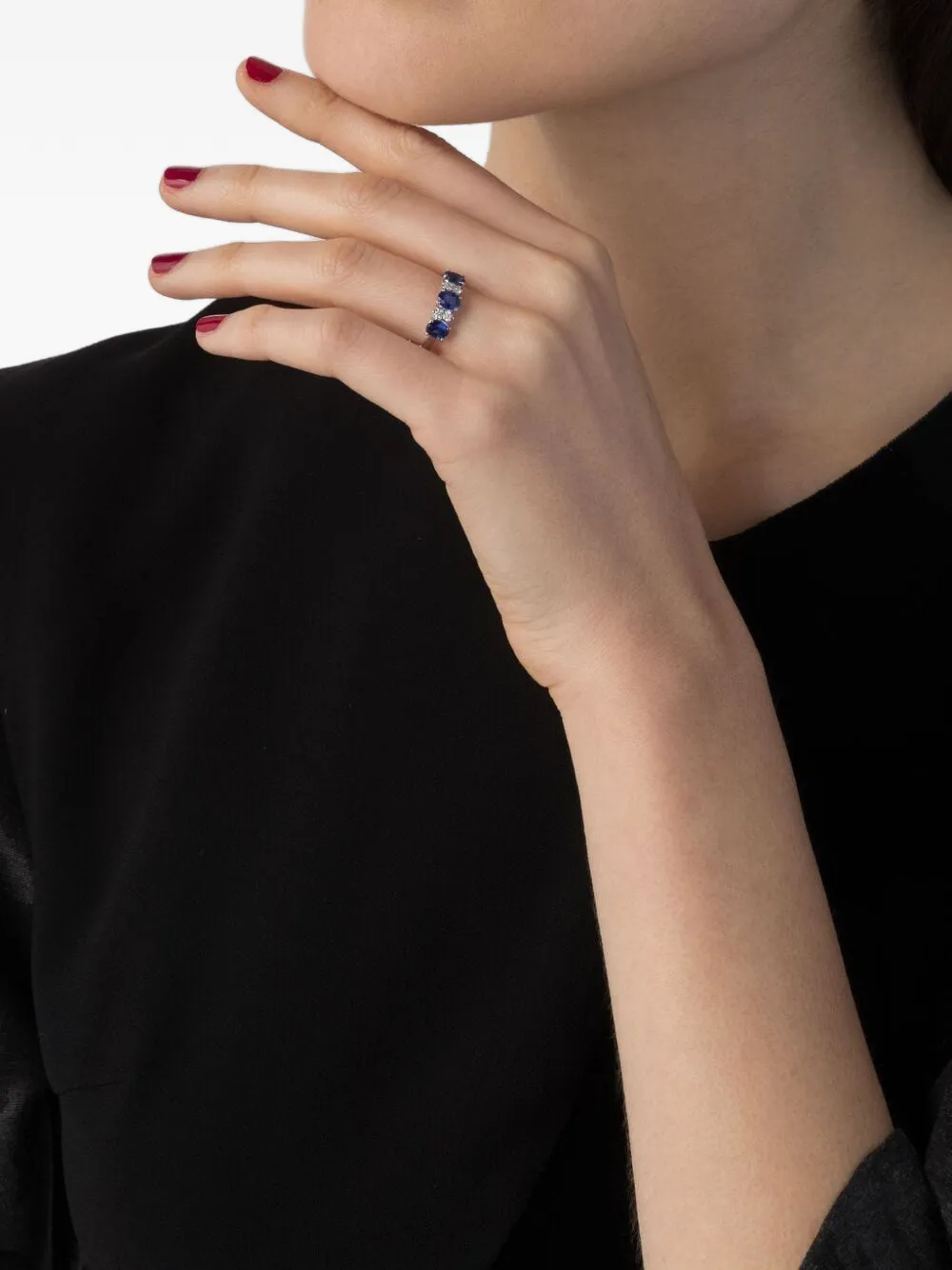 LEO PIZZO 18kt Eternity Weißgoldring mit Schmucksteinen | Image 2