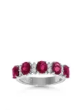 LEO PIZZO 18kt white gold diamond ruby Eternity band ring - Silver