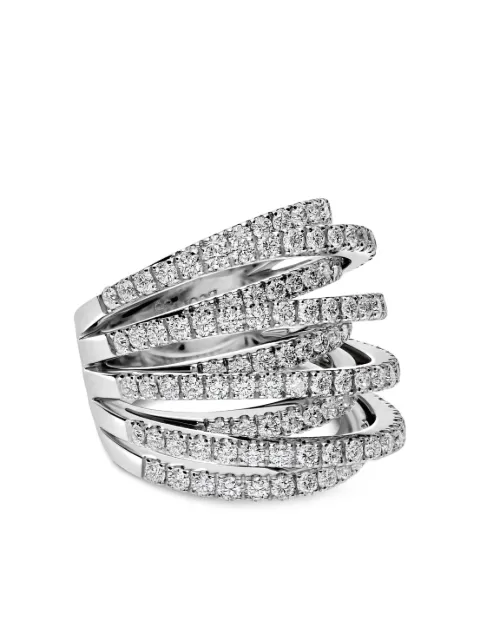 LEO PIZZO 18kt white gold diamond Waves ring