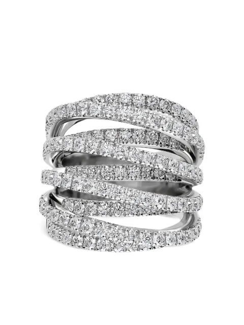 LEO PIZZO anillo Waves en oro blanco de 18kt con diamante