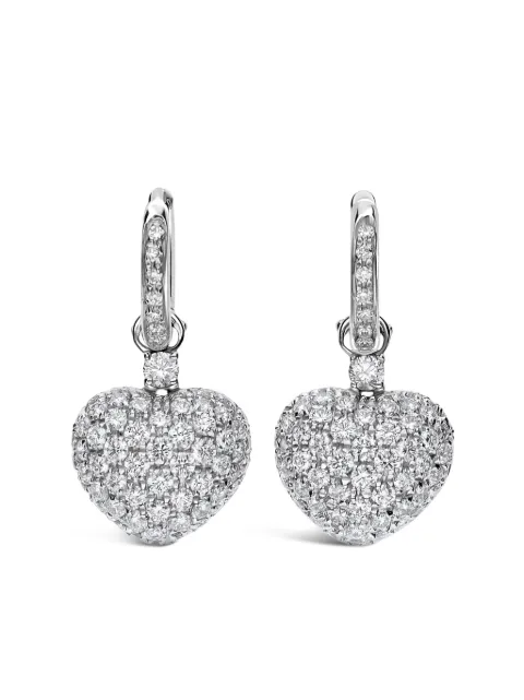 LEO PIZZO aretes Amore en oro blanco de 18kt con diamantes