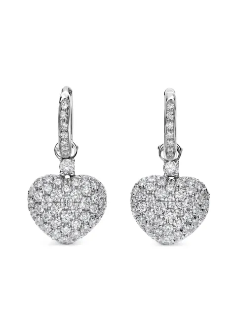 LEO PIZZO 18kt witgouden Amore oorbellen met diamant