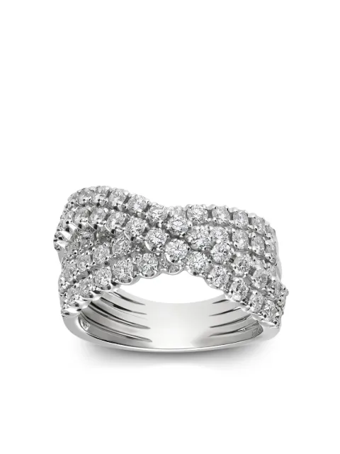 LEO PIZZO 18kt white gold diamond Waves ring