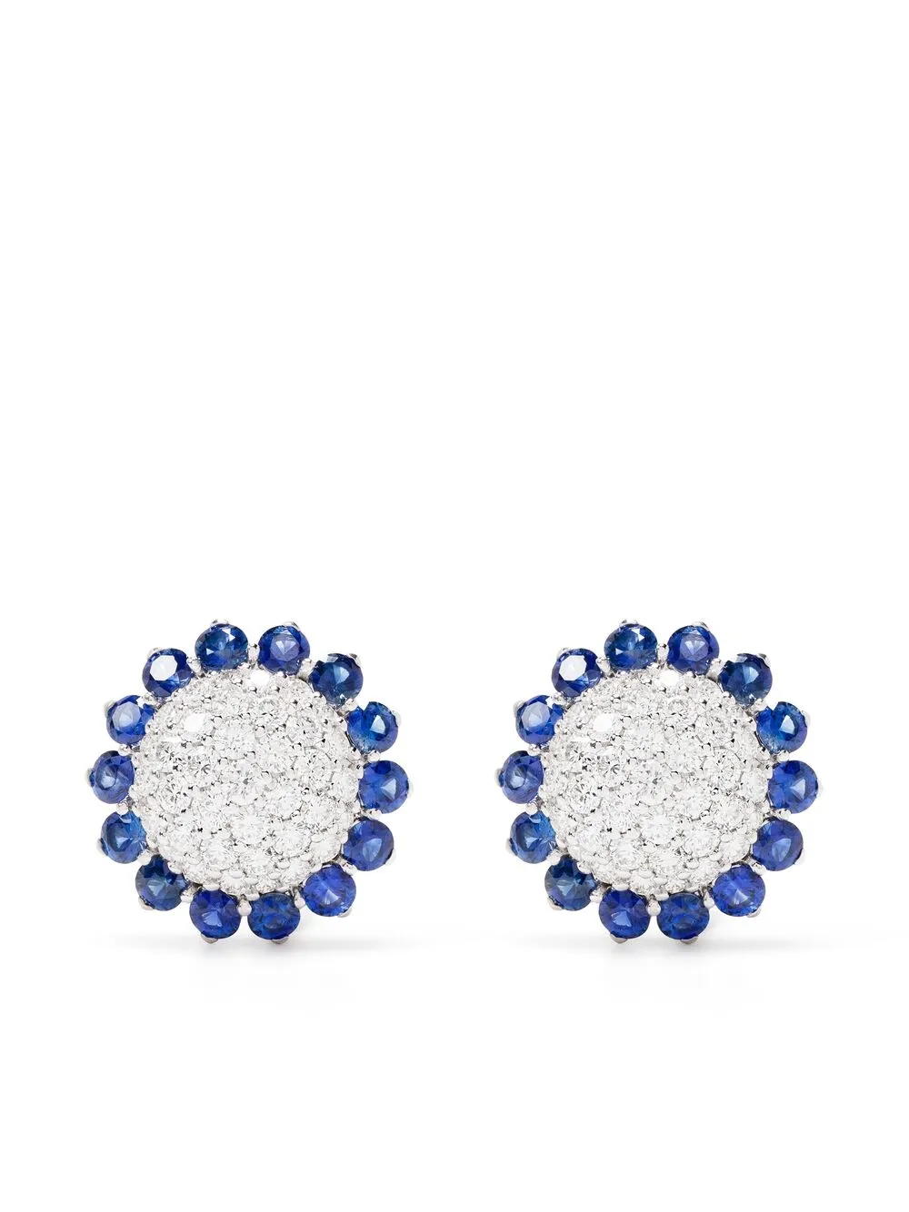 LEO PIZZO серьги Aurora из белого золота с сапфирами и бриллиантами