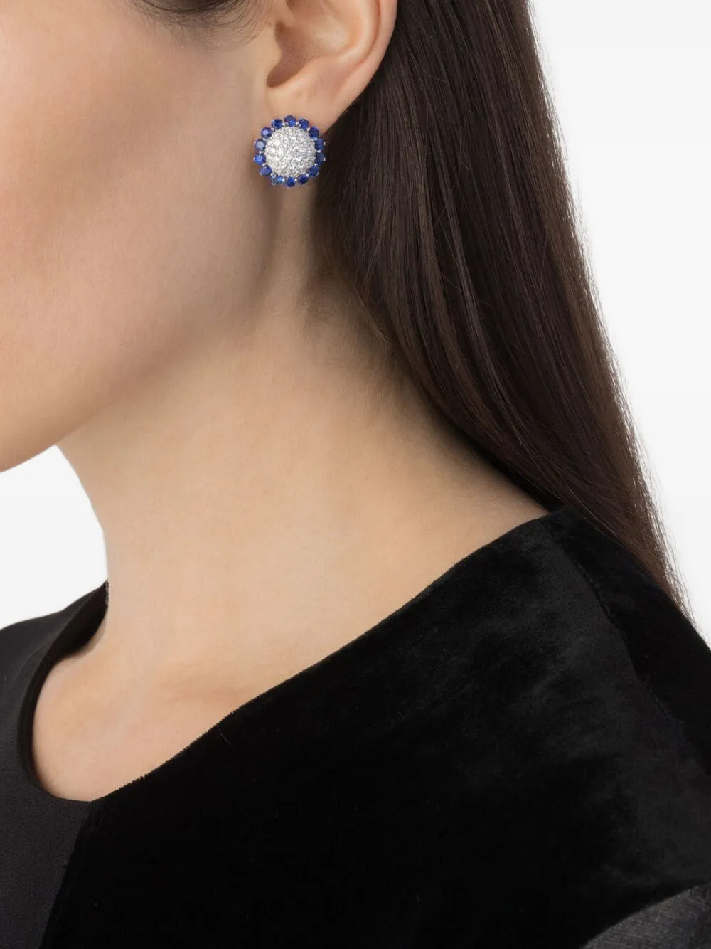  Leo Pizzo 18kt Weißgoldohrringe Mit Diamanten   Silber 