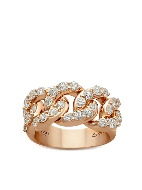 LEO PIZZO 18kt rose gold diamond Groumette ring