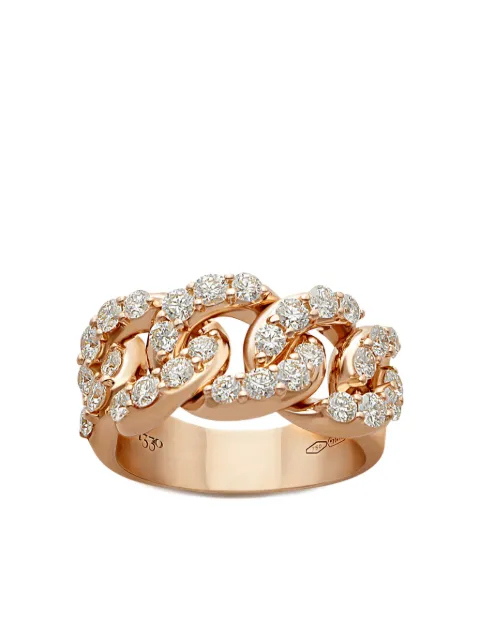 LEO PIZZO 18K rose gold Groumette diamond ring