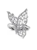 LEO PIZZO 18kt white gold Light Wings ring - Silver