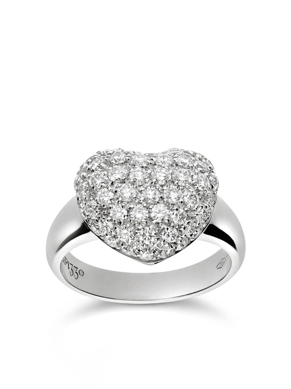 Shop Leo Pizzo 18kt White Gold Diamond Amore Ring In Silver