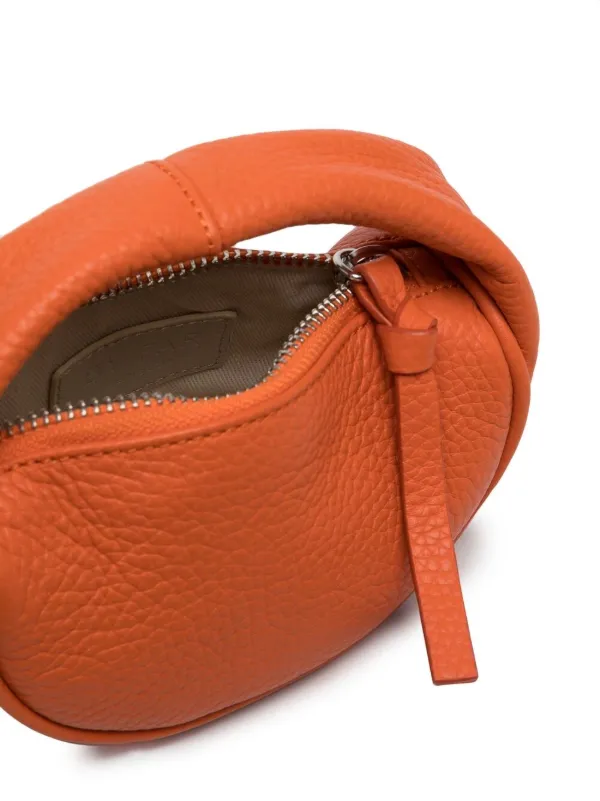 orange leather bag
