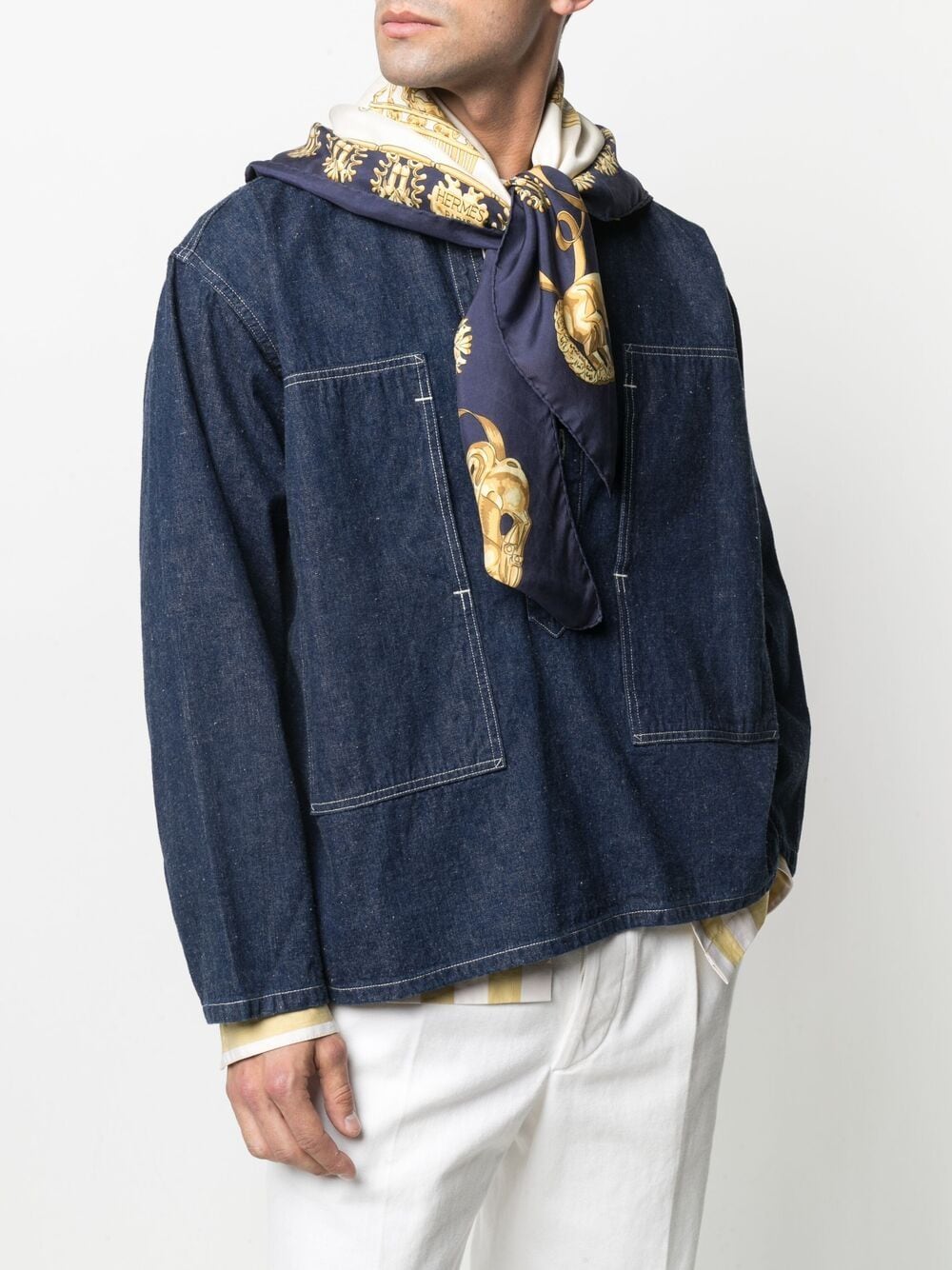 фото Hermès платок pre-owned с принтом le cavaliers d'or