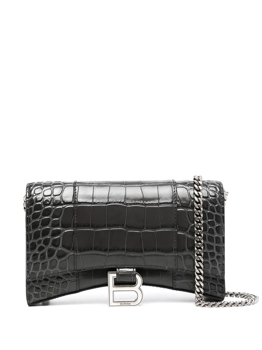Balenciaga Hourglass Chain Wallet In Grey ModeSens