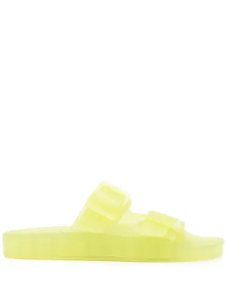 Balenciaga Mallorca Buckled Slide | Yellow | FARFETCH