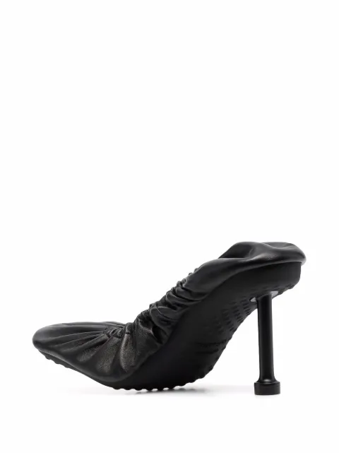 Shop Balenciaga Tug 80mm square-toe gathered pumps with Express ...