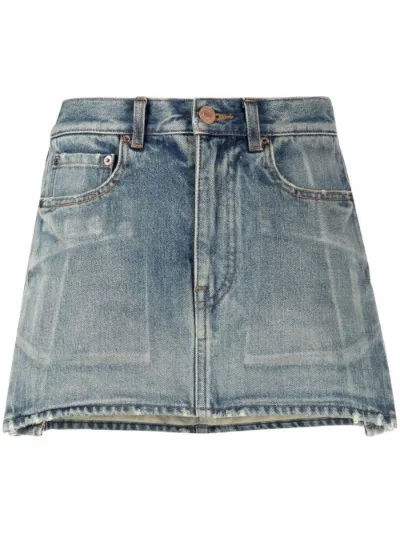 Sale Balenciaga distressed denim skirt 