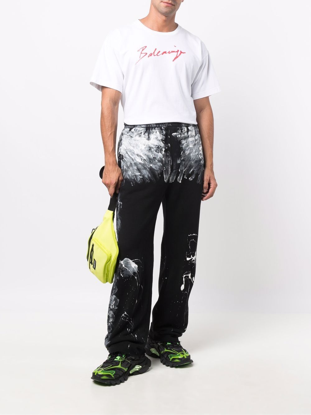 фото Balenciaga спортивные брюки с принтом