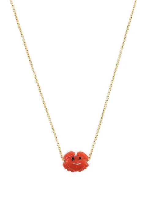 Aliita 9kt yellow gold crab pendant necklace
