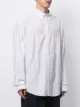 Balenciaga logo-print pinstriped shirt