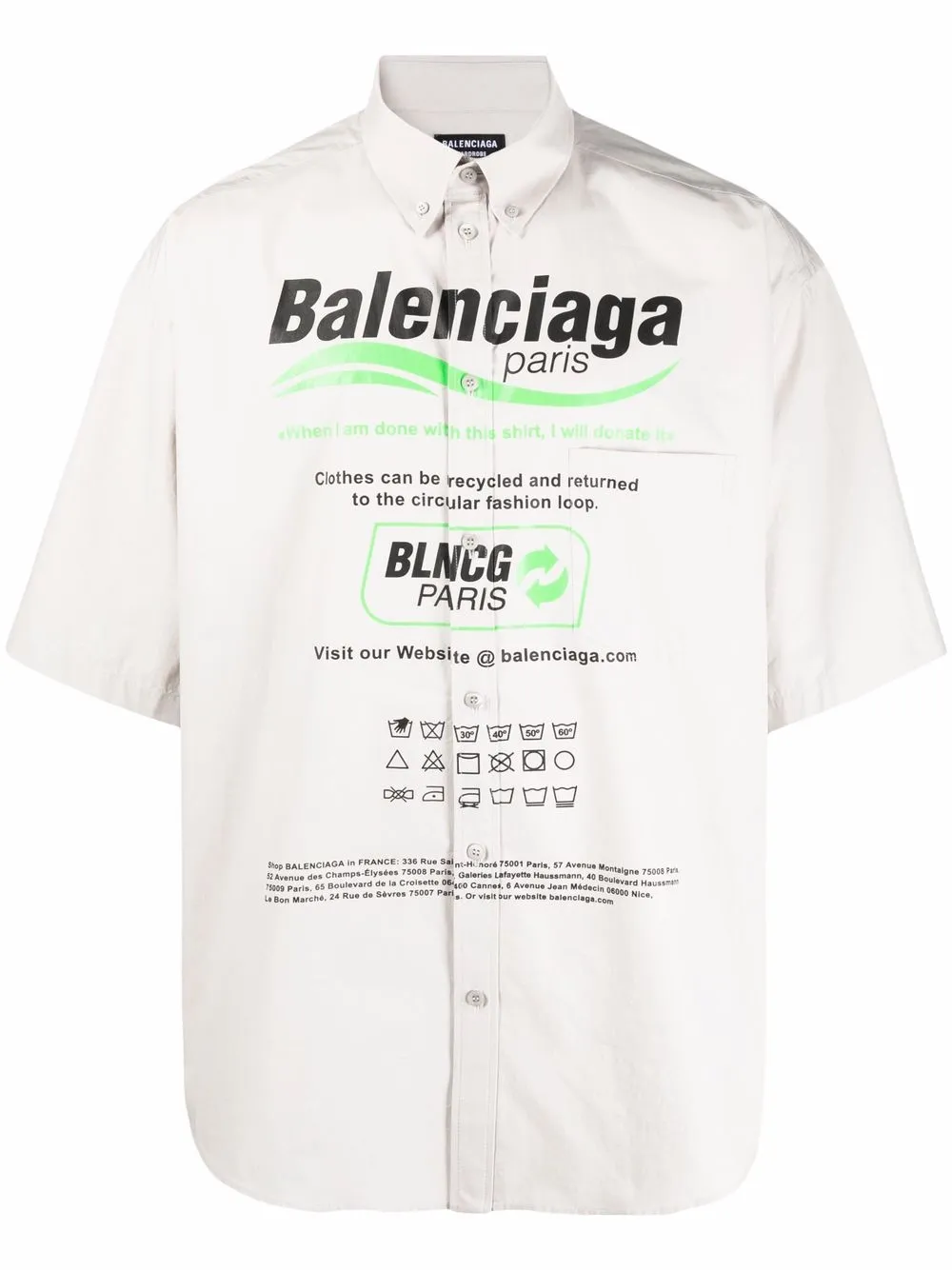 Balenciaga S/S Large Fit Shirt Серый 664627TKM10 16580865