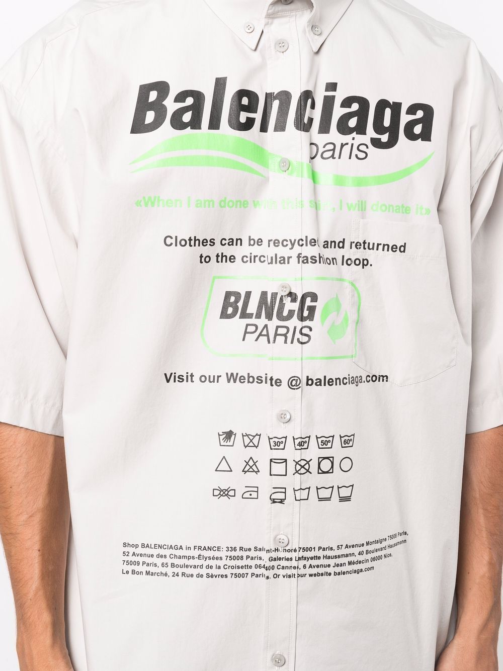 新品】BALENCIAGA Dry Cleaning Logo フードパーカー - トップス