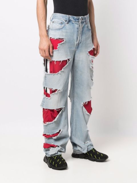 balenciaga destroyed baggy jeans