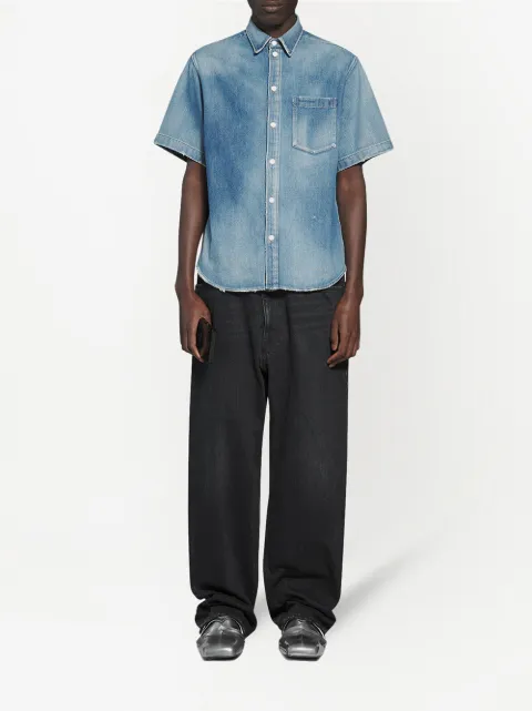 balenciaga jean shirt