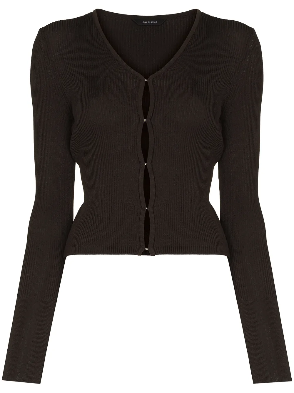Image 1 of Low Classic hook-closure ribbed cardigan