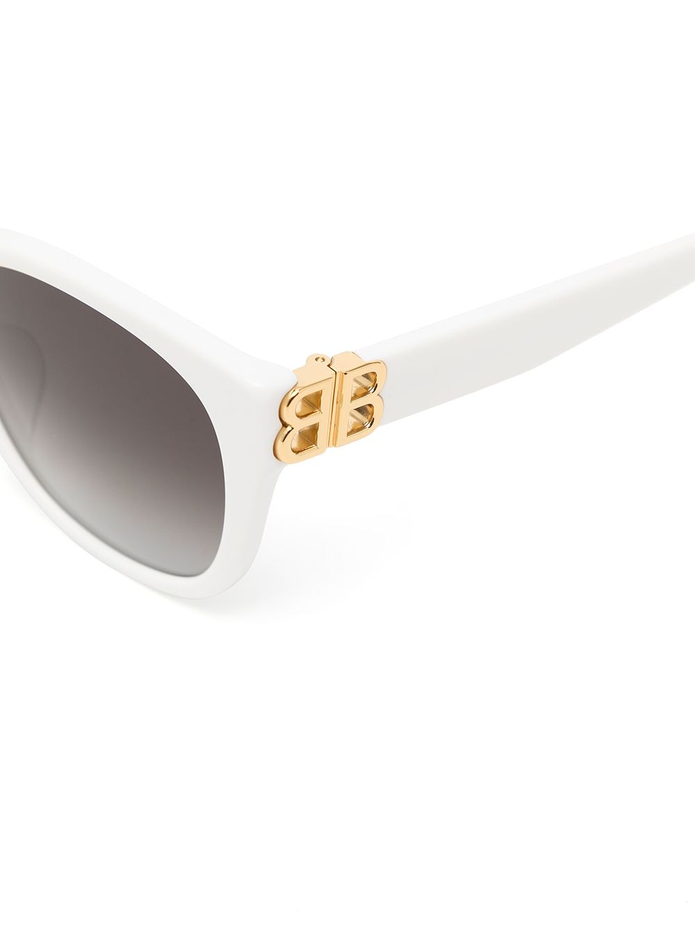 Shop Balenciaga Dynasty Cat-eye Frame Sunglasses In White