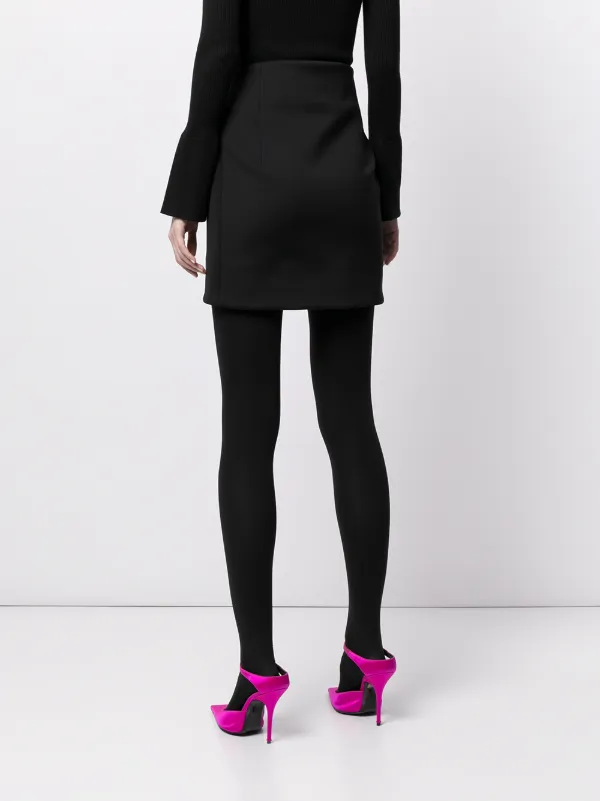 Balenciaga Circle Mini A-line Skirt | Black | FARFETCH