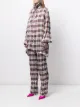 Balenciaga crinkled tartan-print off-shoulder blouse