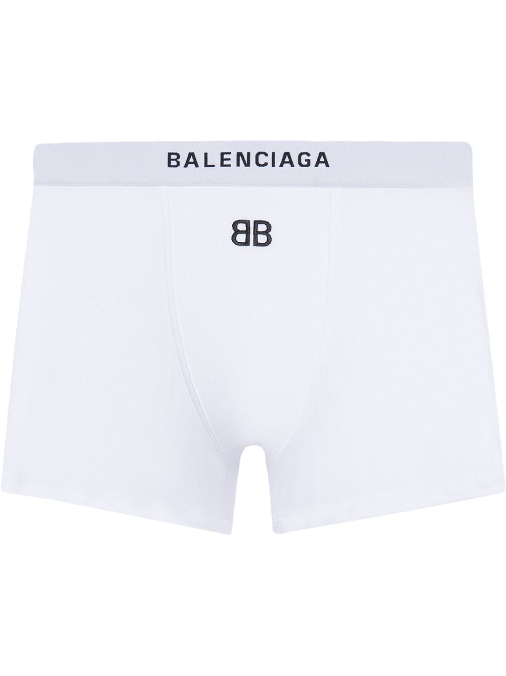 balenciaga boxer à logo brodé - blanc