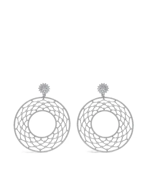 LEO PIZZO 18kt white gold diamond Merletti earrings